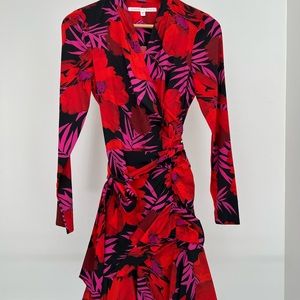 Veronica Beard Lorina Dress (worn once) - silk wrap mini dress